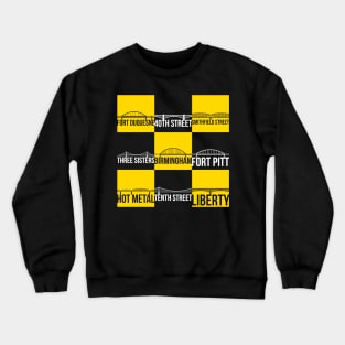 Nine Pittsburgh Bridges Crewneck Sweatshirt